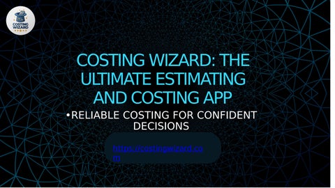 Costing Wizard The Ultimate Estimating and Costing App