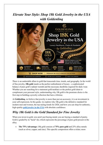 Shop 18k Gold Jewelry in the USA with Goldenlinq
