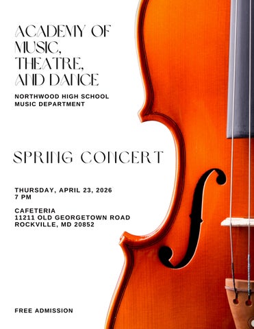 Spring 2026 Concert Chorus, Band, Orchestra