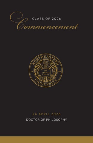 2026 Doctor of Philosophy Commencement