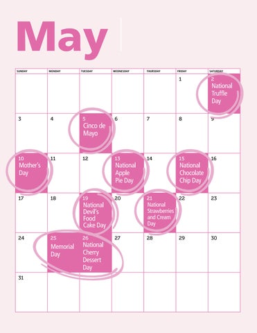 2026 US May All-idays Calendar