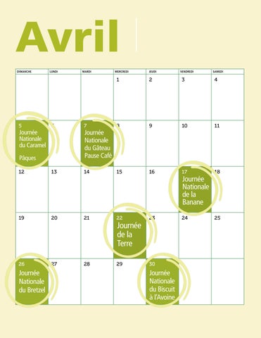 CA FR April All-idays calendar 2026