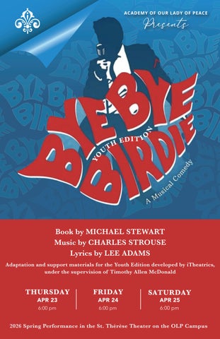  2026 Spring Drama Production: Bye Bye Birdie Playbill