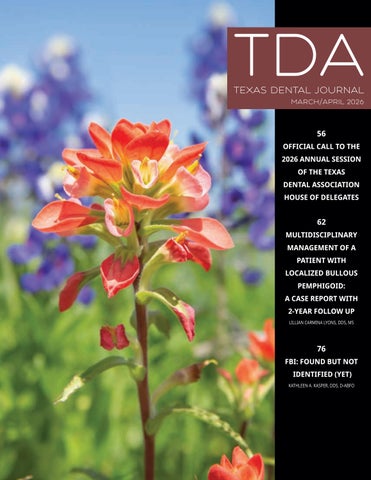 March-April 2026 Texas Dental Journal