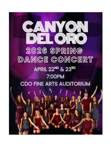 Canyon del Oro Spring Dance Concert 2026