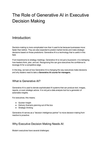 The Role of Generative AI in Executive Decision Making (2)