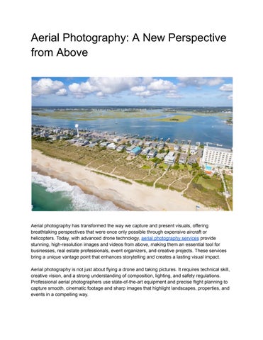 Arial Photography Services