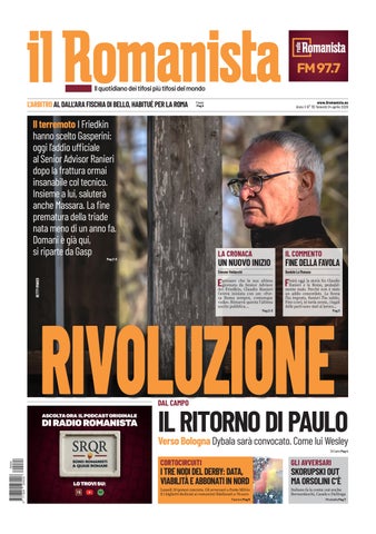 Il Romanista del 24 aprile 2026