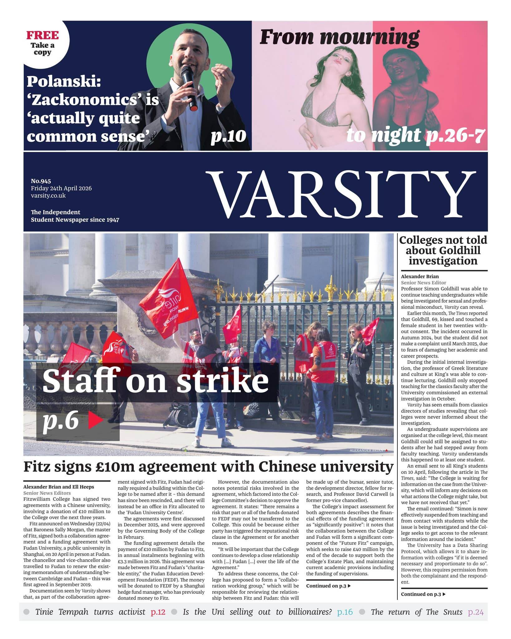 Varsity Issue 945 by Varsity Publications Ltd - Issuu