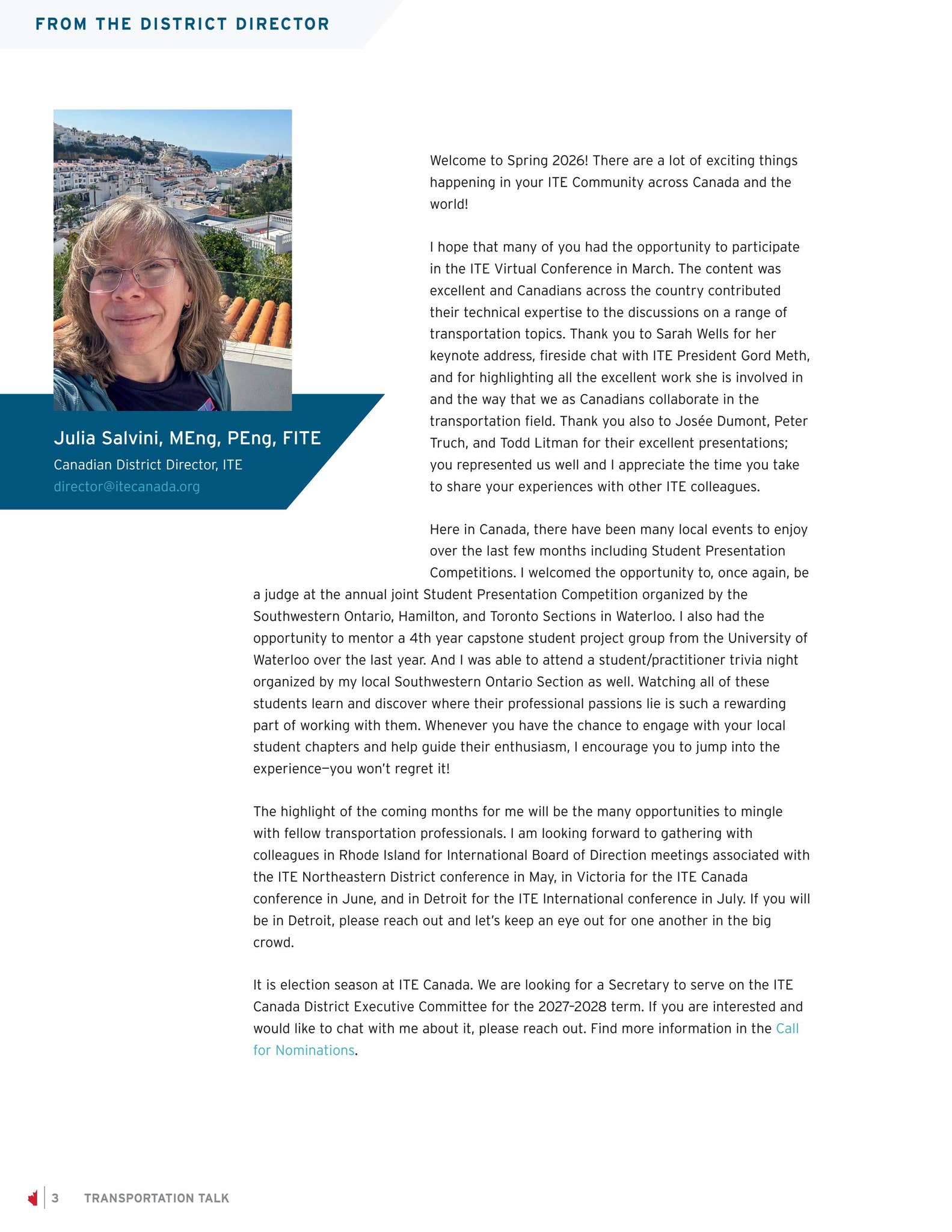 Spring Ite ITE Canada Transportation Talk - Spring 2026 by ITE Canada - Issuu