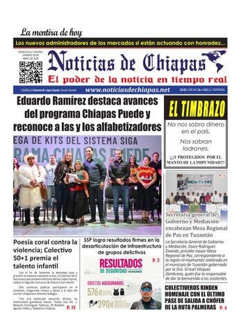 Periódico Noticias de Chiapas, Edición Virtual Viernes 24 de Abril de 2026