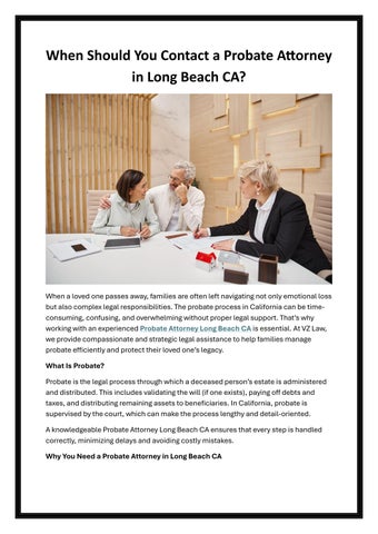When Should You Contact a Probate Attorney in Long Beach CA (1)