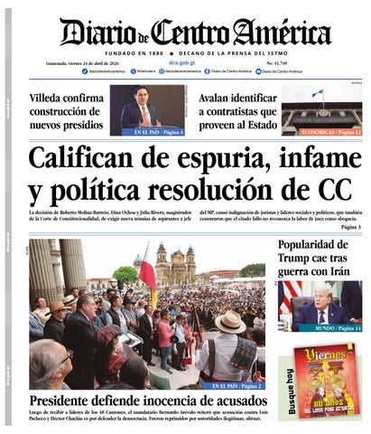 Edición Diario de Centro América 24 de abril 2026