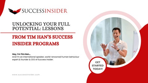 Unlocking Full Potential with Tim Han’s Success Insider