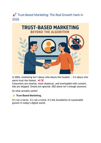 Trust-Based Marketing: The Ultimate Growth Strategy for 2026 and Beyond