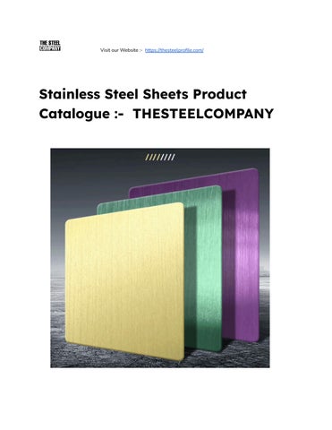 Stainless Steel Sheets Product Catalogue _-  THESTEELCOMPANY (1)