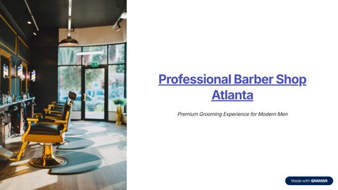 Barber Shop Atlanta – Premium Grooming & Style Redefined