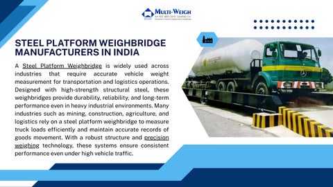 Best Steel Weighbridge Manufacturers in Chandigarh