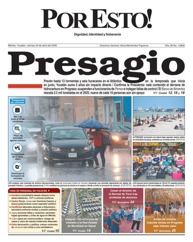 PORTADA POR ESTO MERIDA, VIERNES 24 DE ABRIL DE 2026