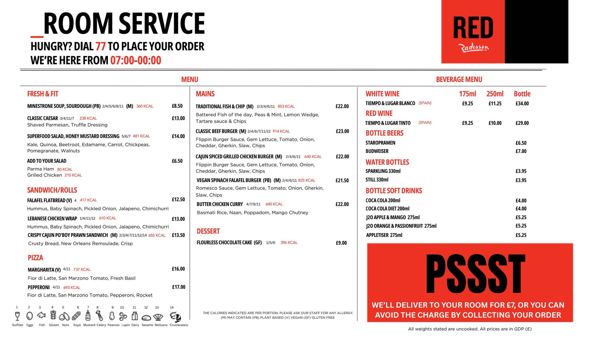Radisson RED Room Service Menu by RadissonHeathrow - Issuu