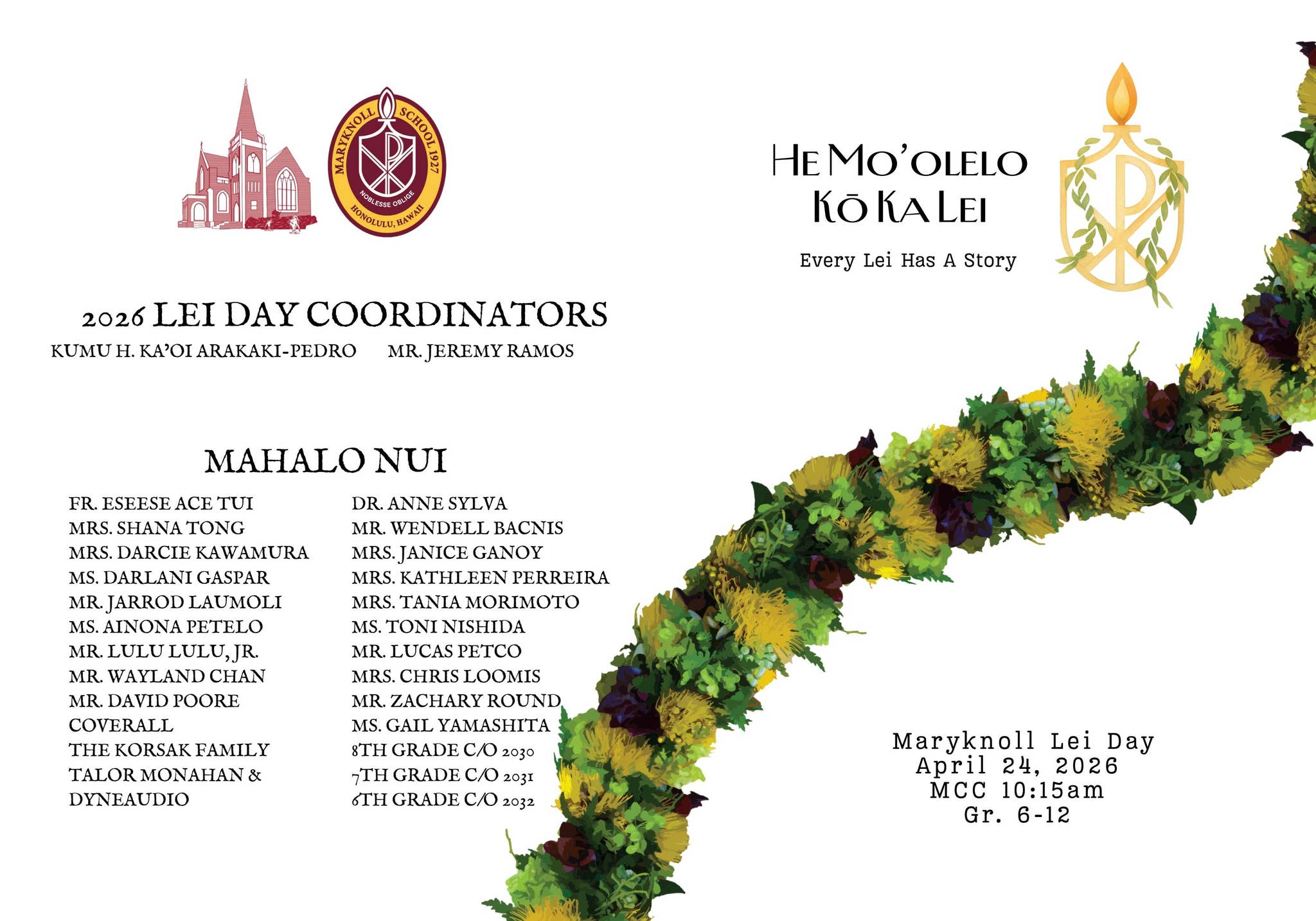 Program Lei Lei Day Program 2026 by Maryknoll School - Issuu