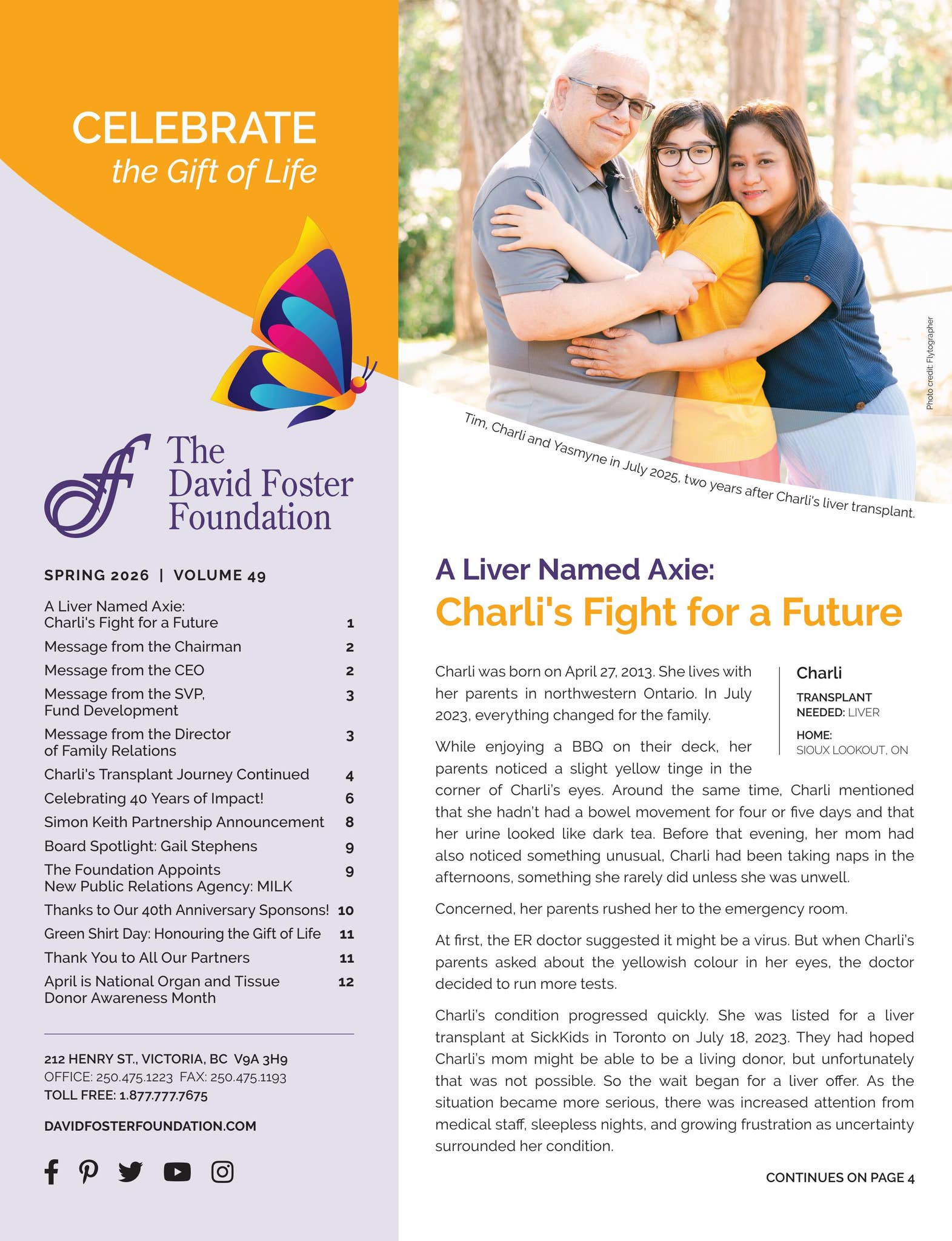 DFF Spring 2026 Newsletter by David Foster Foundation - Issuu