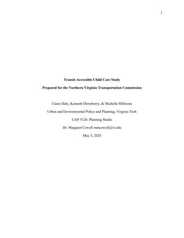 Transit Accessible Childcare Final Report_Spring 2025