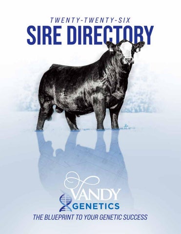 Vandy Genetics Sire Directory 2026