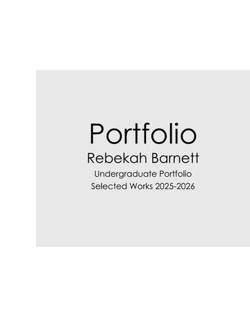 Junior Studio Portfolio