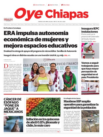 Oye Chiapas 25 abril 2026