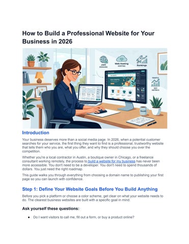 How to Build a Professional Website for Your Business in 2026