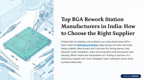 Top BGA Rework Station Manufacturers in India How to Choose the Right Supplier