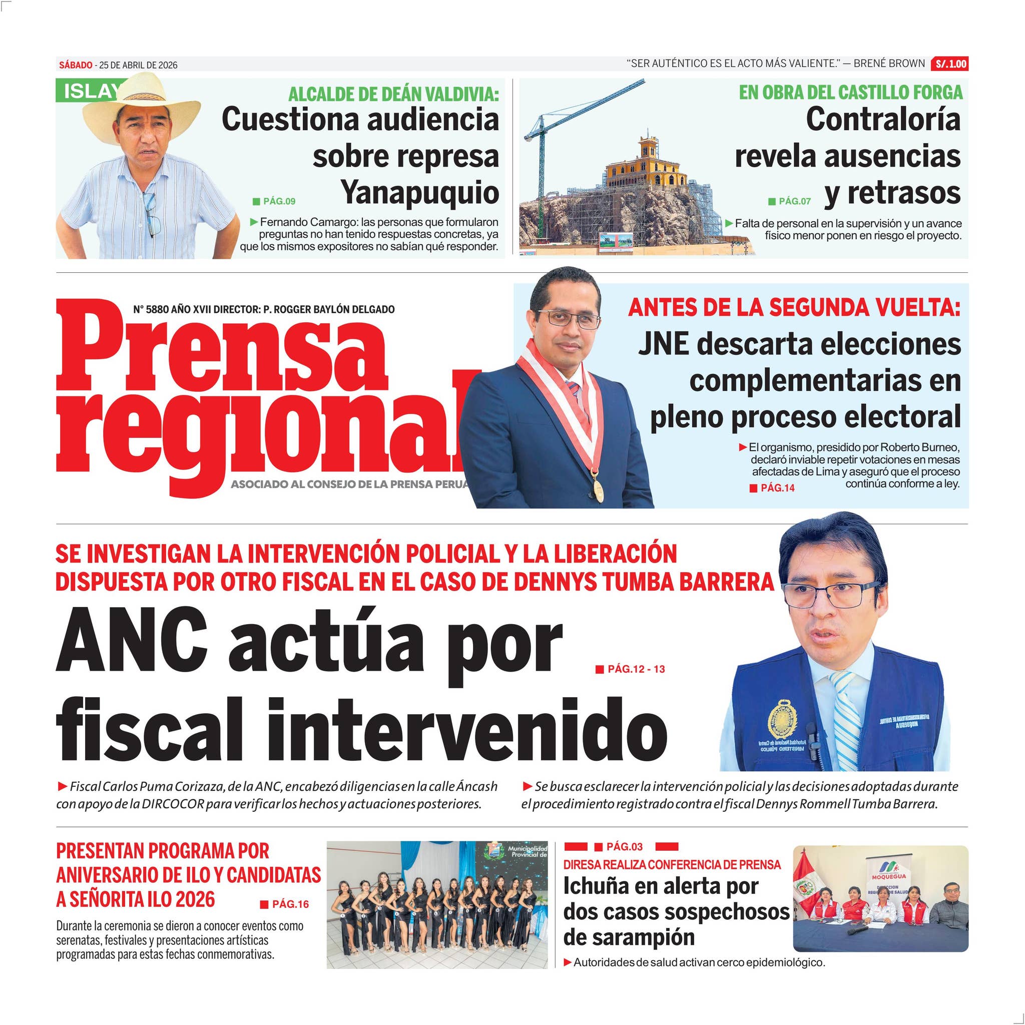 La Prensa Regional – Sábado 25 de abril de 2026 by Diario La Prensa ...