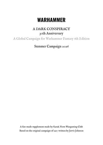 A Dark Conspiracy 2026 - Call to Arms v0.1