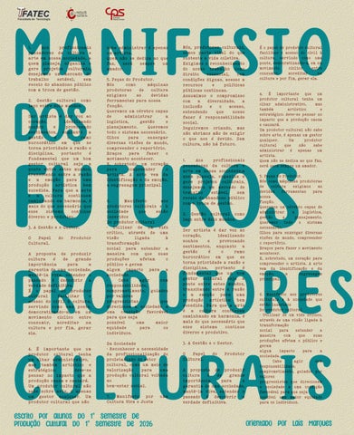 manifesto dos futuros produtores culturais