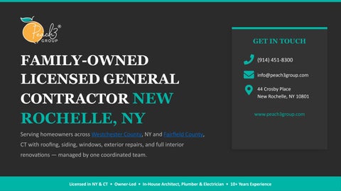 Licensed General Contractor in New Rochelle