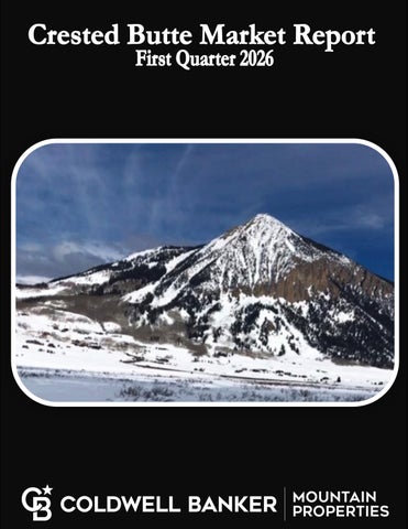 Crested Butte Market Report, First Quarter 2026
