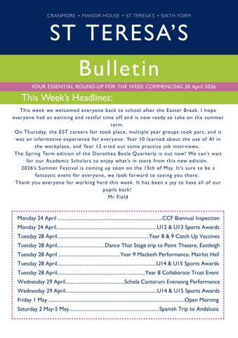 St Teresa's Senior Spring  20 April 2026