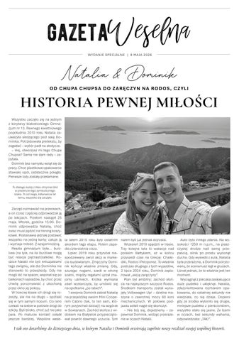 Gazeta Weselna - Natalia & Dominik