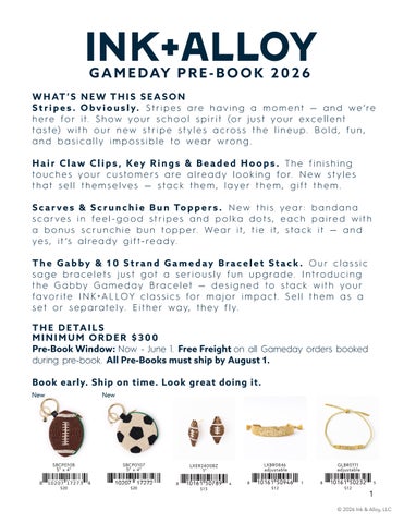 Catalog GAMEDAY Prebook April 2026 Ink + Alloy