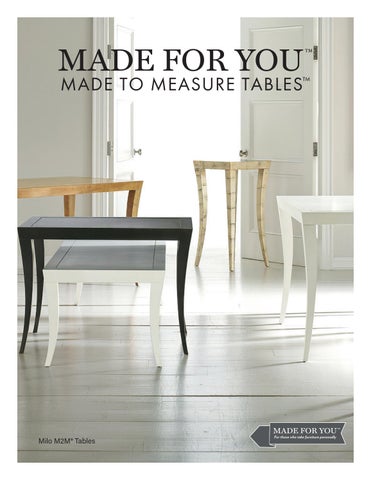 2026 Made to Measure Tables Look Book