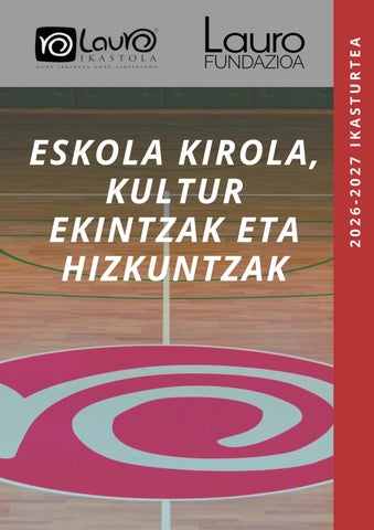 26-27 ESKOLA KIROLA, KULTUR EKINTZAK ETA HIZKUNTZAK