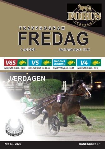 Forus Travbane fredag 1. mai V65 - Jærdagen