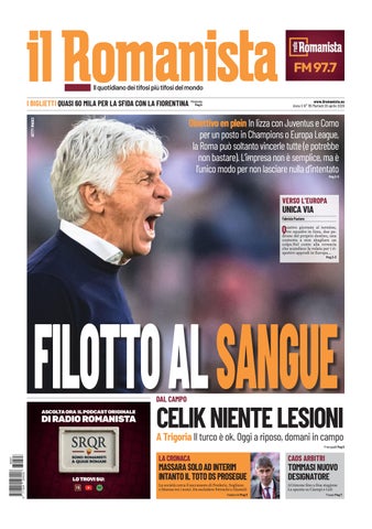 Il Romanista del 28 aprile 2026