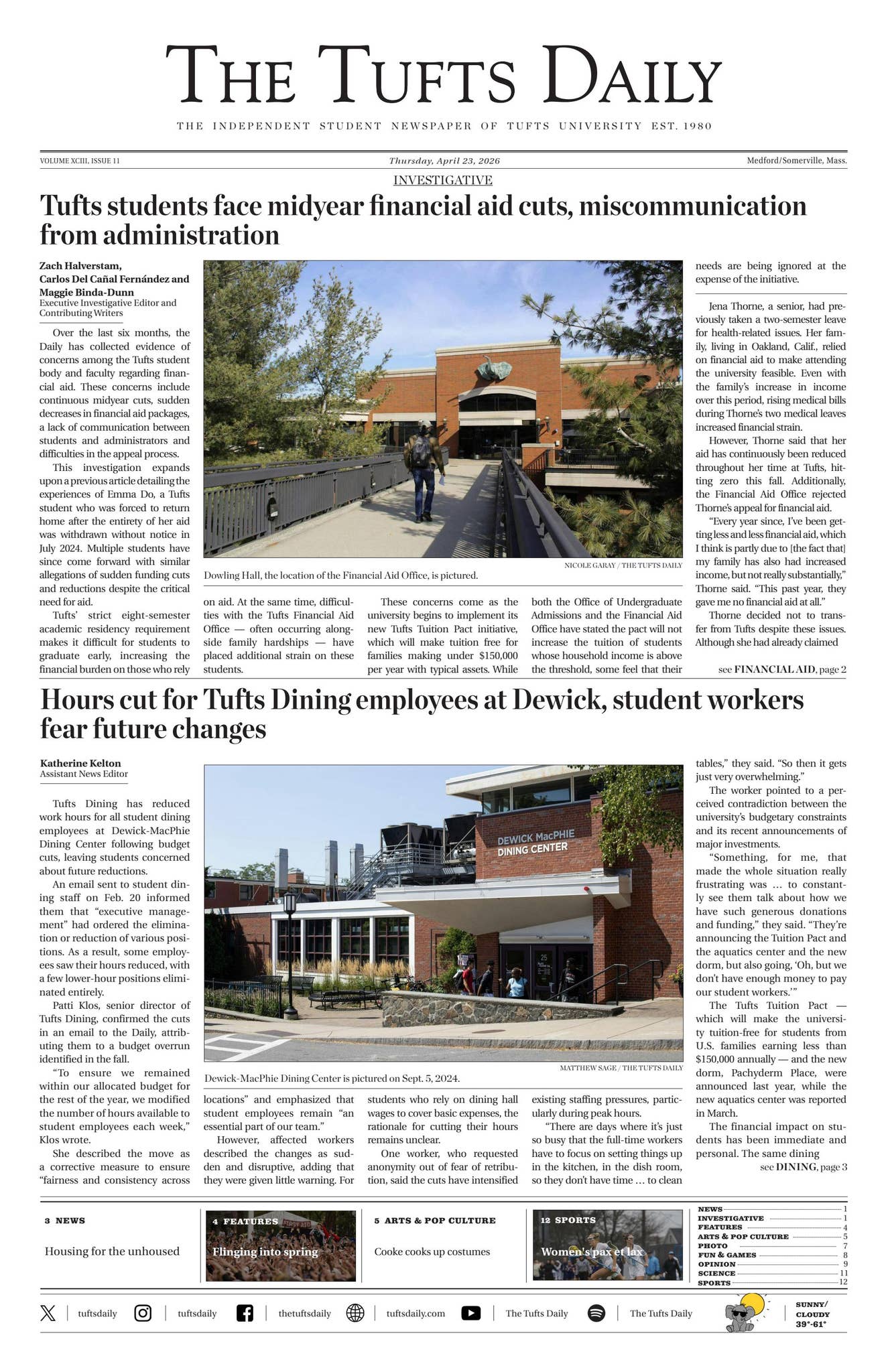 The Tufts Daily - April 23, 2026 by The Tufts Daily - Issuu