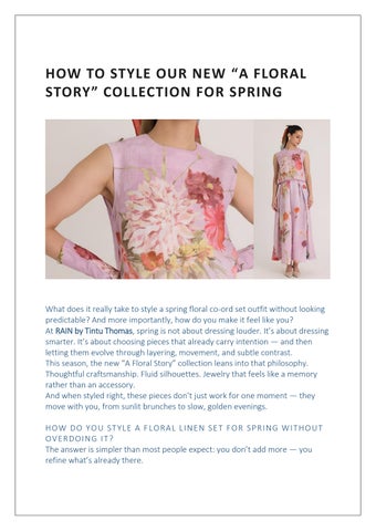 How to Style Our New “A Floral Story” Collection for Spring
