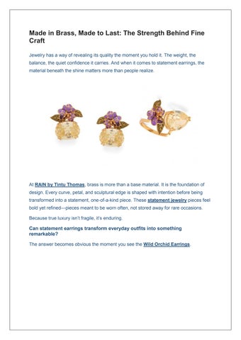 Made in Brass, Made to Last: The Strength Behind Fine Craft