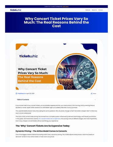 Why concert ticket prices vary so much