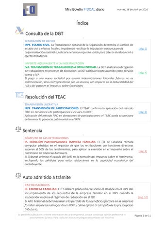 Mini Boletín FISCAL 28/04/2026 - www.gabinetedelaorden.com