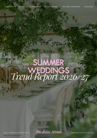 Summer Weddings 2026/27 Trend Report
